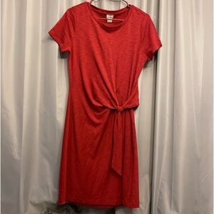 Chico's cherry red Summer Casual T Shirt Dress Bring UR Sneakers Size 0 4-6 👠501